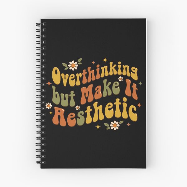 Item preview, Retro 70s Groovy Overthinking But Make It Aesthetic Funny Anxiety designed and sold by WorldShop17.