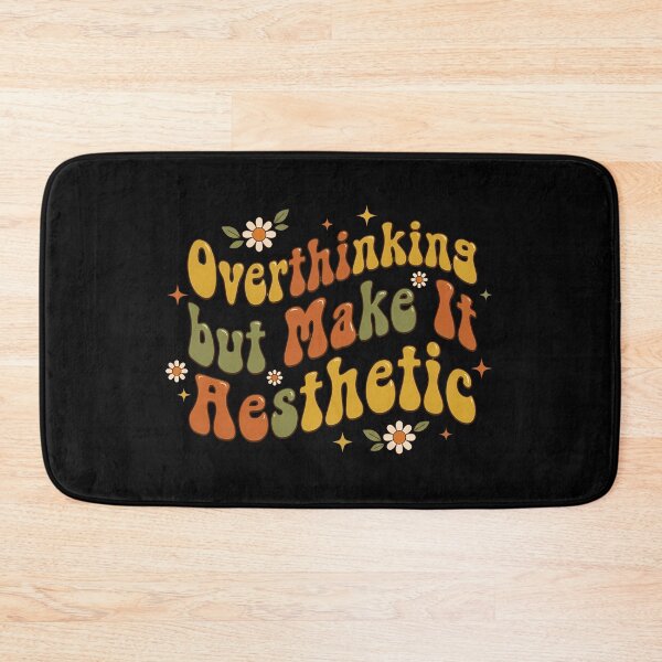 Item preview, Retro 70s Groovy Overthinking But Make It Aesthetic Funny Anxiety designed and sold by WorldShop17.
