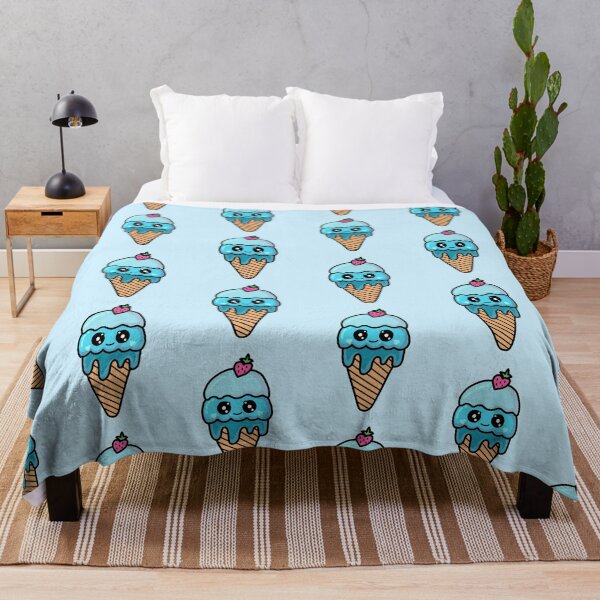 Item preview, Cute Blue Kawaii Ice CreamCone designed and sold by Em0Zombie.