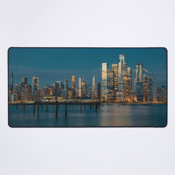 Item preview, New York City Skyline - Panoramic Night Art designed and sold by DGMaxShop.