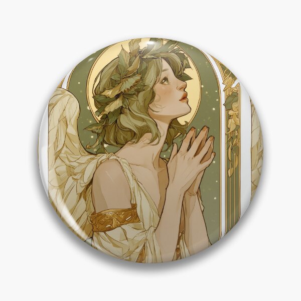 Item preview, Art nouveau Christmas angel card designed and sold by MendaciousMina.