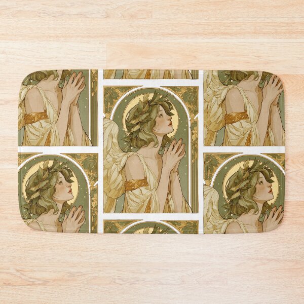 Item preview, Art nouveau Christmas angel card designed and sold by MendaciousMina.