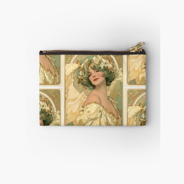 Item preview, Art nouveau Christmas angel card designed and sold by MendaciousMina.