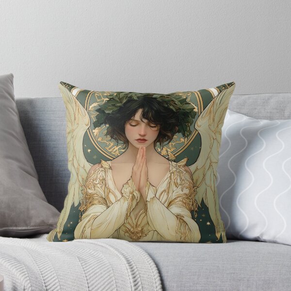 Item preview, Art nouveau Christmas angel card designed and sold by MendaciousMina.