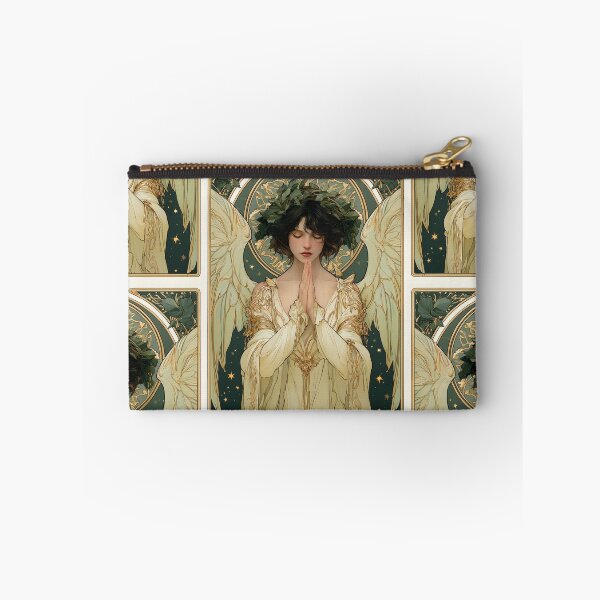 Item preview, Art nouveau Christmas angel card designed and sold by MendaciousMina.