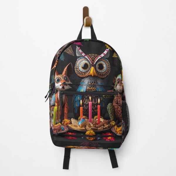 Item preview, Alebrije Style Fiesta Animals: Folk Art Owl, Fox, and Monkey Celebration designed and sold by VibranPalette.