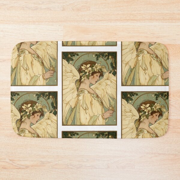 Item preview, Art nouveau Christmas angel card designed and sold by MendaciousMina.