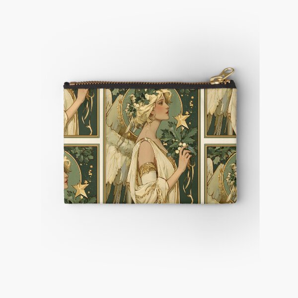 Item preview, Art nouveau Christmas angel card designed and sold by MendaciousMina.
