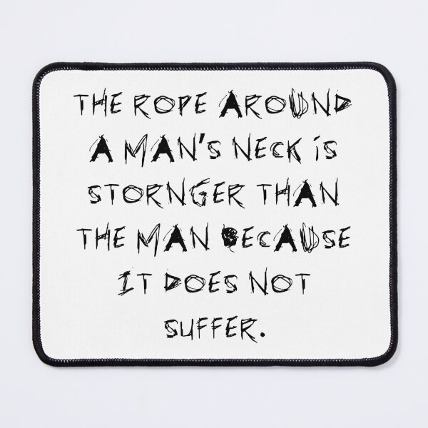 Item preview, The Rope Around a Man’s Neck - Charles Bukowski Quote - Black designed and sold by stillshade.