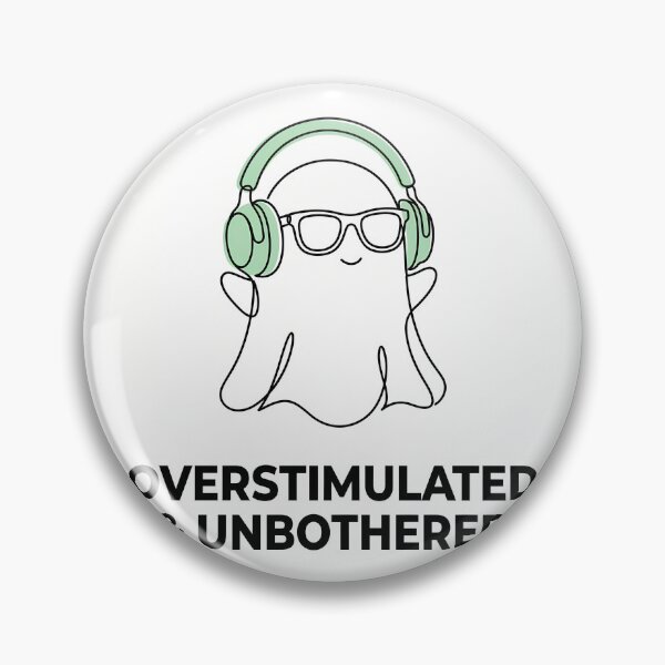 Item preview, Overstimulated And Unbothered Cute Ghost Noise Canceling Headphones Autism ADHD designed and sold by WorldShop17.