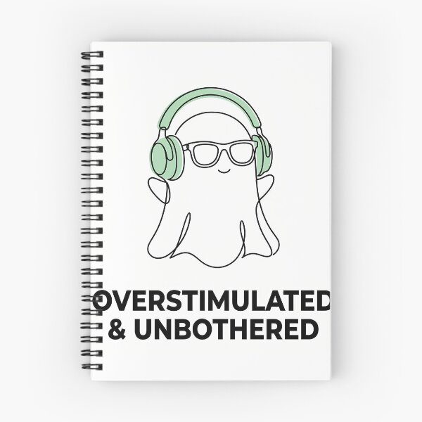 Item preview, Overstimulated And Unbothered Cute Ghost Noise Canceling Headphones Autism ADHD designed and sold by WorldShop17.