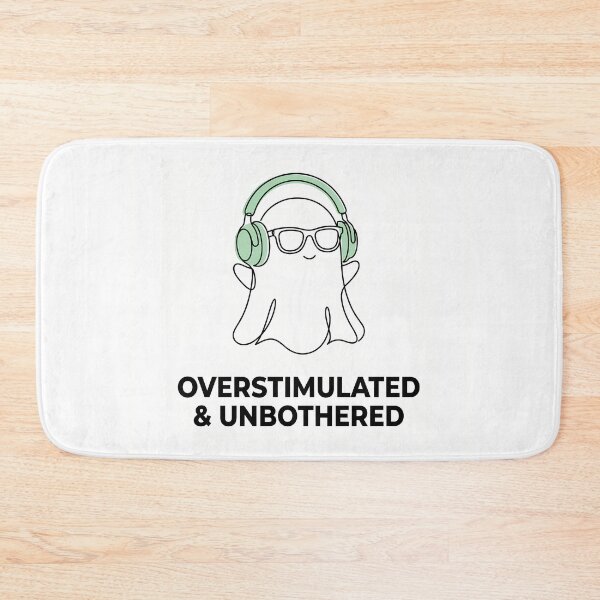 Item preview, Overstimulated And Unbothered Cute Ghost Noise Canceling Headphones Autism ADHD designed and sold by WorldShop17.