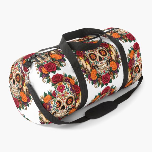 Item preview, Colorful Floral Skull – Roses, Marigold Flowers & Ornamental Details designed and sold by Clothes With Smiling Animals Walt Gral.