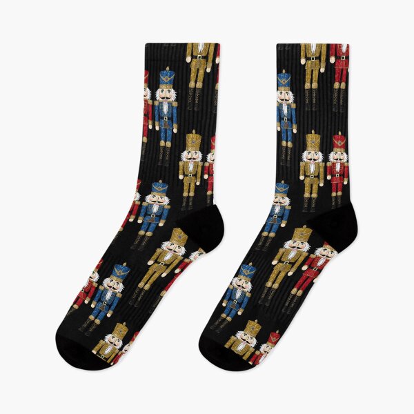 Item preview, Glitter Nutcracker Trio | Gold Red Blue Christmas Soldiers designed and sold by VibranPalette.