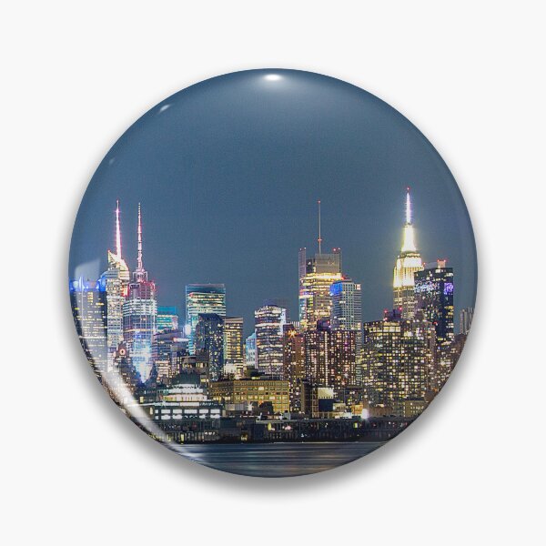 Item preview, New York City Skyline - Panoramic Night Art designed and sold by DGMaxShop.