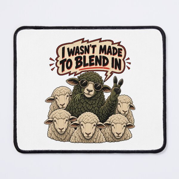 Item preview, Rebellious Black Sheep Outsider Quote designed and sold by -DEEWOLF-.