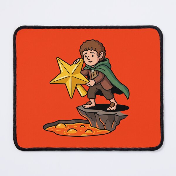 Item preview, Cast It Into The Fire Hobbit Christmas Tree Star Mount Doom Fantasy Holiday Parody Pop Art designed and sold by Rare By Hero.