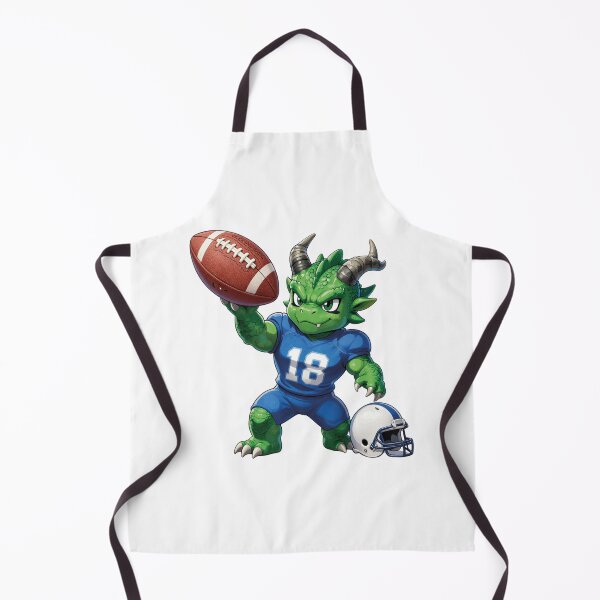 Item preview, Cute Chibi Green Dragon Football Quarterback Vector Art designed and sold by WildArtIT.