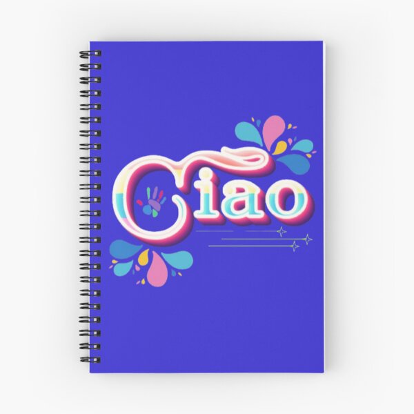 Item preview, Ciao Italian Hello Goodbye Paint Splash Rainbow Typography Art designed and sold by Miheerala.