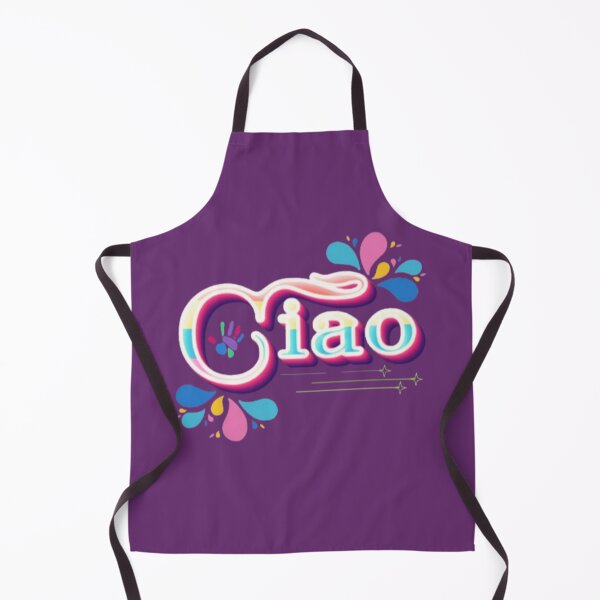 Item preview, Ciao Italian Hello Goodbye Paint Splash Rainbow Typography Art designed and sold by Miheerala.
