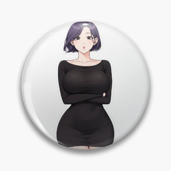 Item preview, Elegant Anime Woman – Black Dress Aesthetic Kawaii Sticker designed and sold by MeowLoka ⭐⭐⭐⭐.