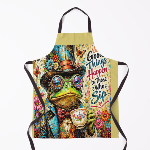 Item preview, Whimsical Gentleman Frog Sipping Tea designed and sold by CyndiEpps.
