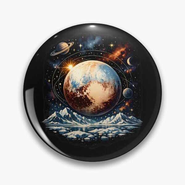 Item preview, Pluto with frozen terrain designed and sold by Daily Quirk.