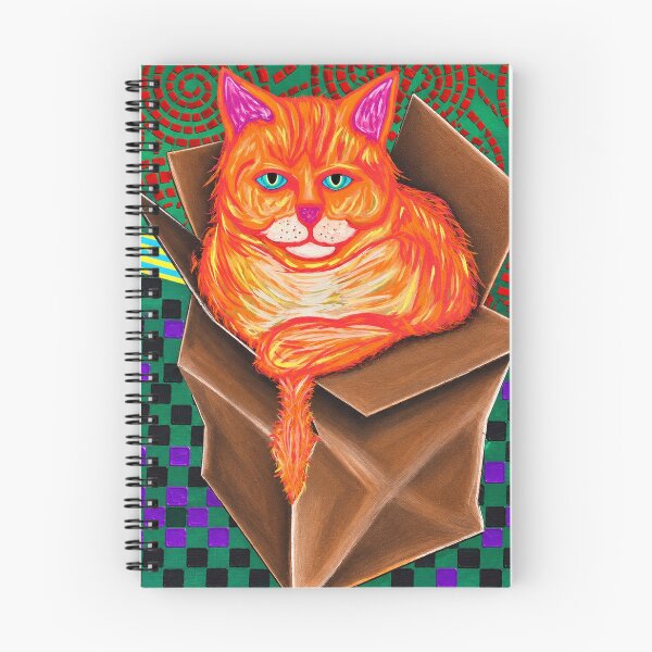 Item preview, If I Fits, I Sits – Psychedelic Cat in a Box designed and sold by artbycassia.