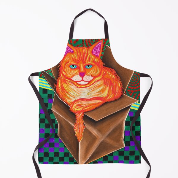 Item preview, If I Fits, I Sits – Psychedelic Cat in a Box designed and sold by artbycassia.