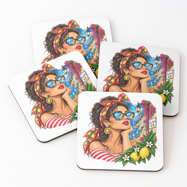 Item preview, Positano Italy Vintage Coastal Travel Graphic designed and sold by Ghostwave Atelier.