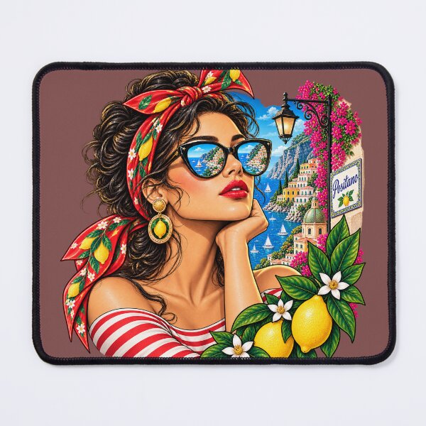 Item preview, Positano Italy Vintage Coastal Travel Graphic designed and sold by Ghostwave Atelier.