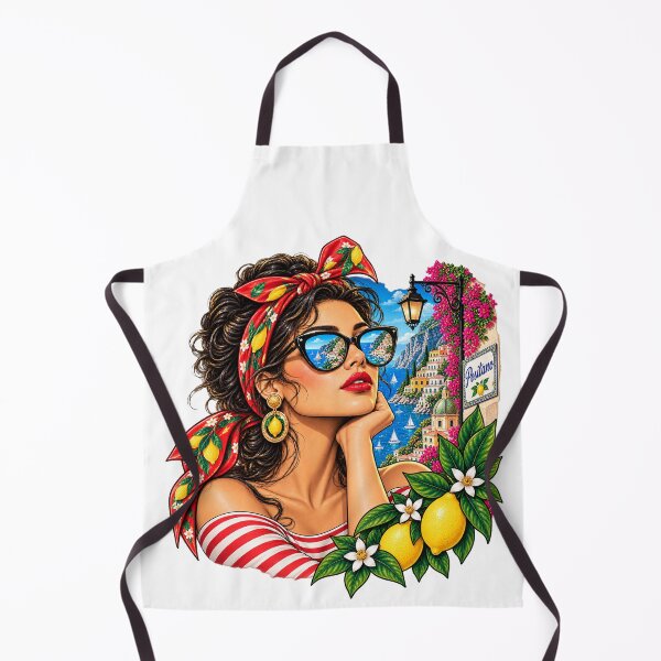 Item preview, Positano Italy Vintage Coastal Travel Graphic designed and sold by Ghostwave Atelier.