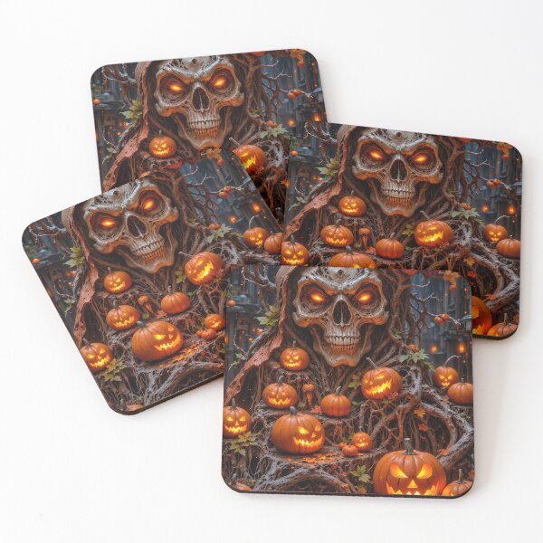 Item preview, Gothic Skull Tree Halloween Pumpkin Horror designed and sold by DrakariArt.