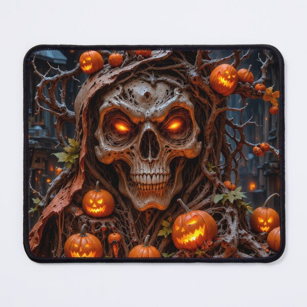 Item preview, Gothic Skull Tree Halloween Pumpkin Horror designed and sold by DrakariArt.