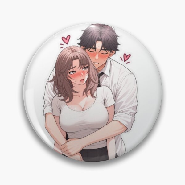 Item preview, Romantic Anime Couple – Cute Love Embrace Kawaii Sticker designed and sold by MeowLoka ⭐⭐⭐⭐.