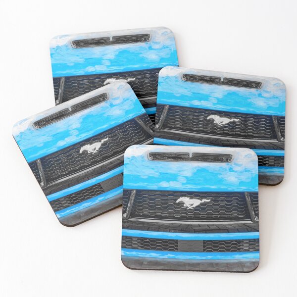 Item preview, 2025 Grabber Blue Ford Mustang GT 5.0 Premium Sports Car Art designed and sold by RichFrancoCars.