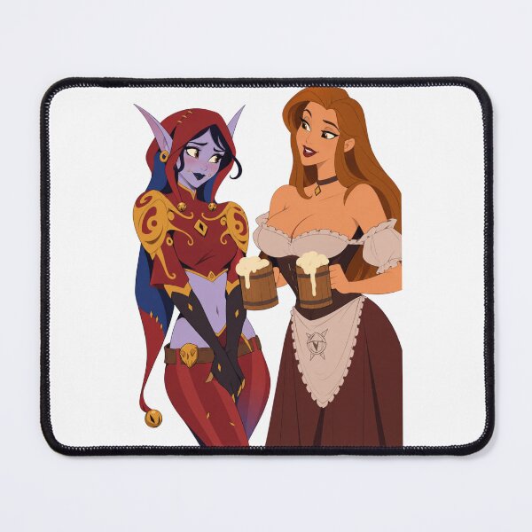 Item preview, Fantasy Tavern Pin Up – Enchantress & Ale Maiden designed and sold by Hollow Moon Studios..