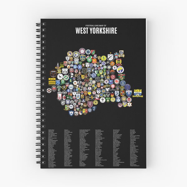 Item preview, Mens Footballing Map of West Yorkshire designed and sold by Footy-Maps.