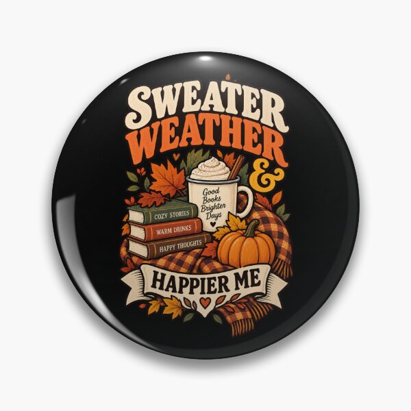 Item preview, Sweater Weather and Happier Me Cozy Fall Autumn designed and sold by Ridaelb.