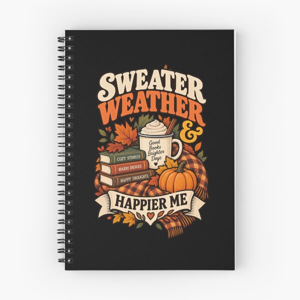 Item preview, Sweater Weather and Happier Me Cozy Fall Autumn designed and sold by Ridaelb.