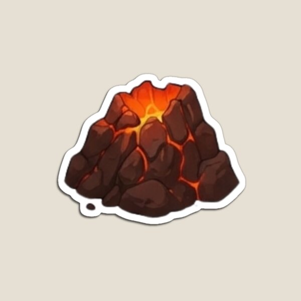 Item preview, Fiery Volcanic Lava Eruption Fantasy Sticker designed and sold by Ammeluk.