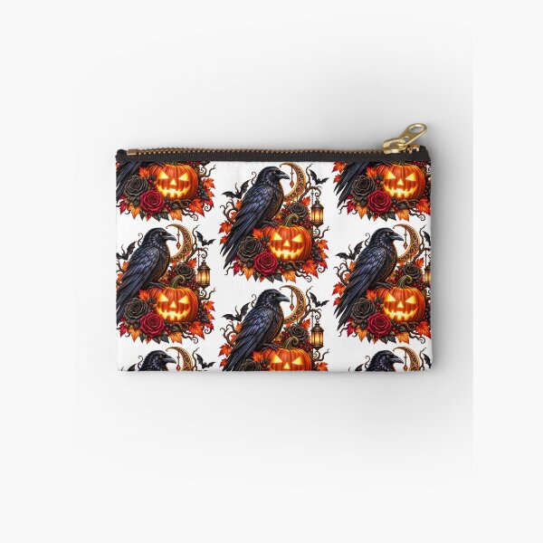 Item preview, Midnight Raven Halloween – Glowing Pumpkin, Moon & Moody Roses designed and sold by Clothes With Smiling Animals Walt Gral.