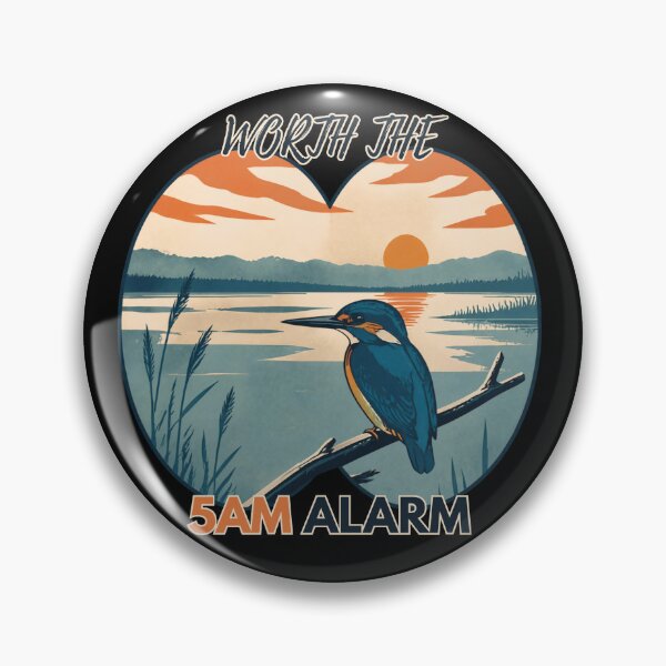 Item preview, Retro Kingfisher Birdwatching – Worth the 5AM Alarm designed and sold by FreePath-Move.