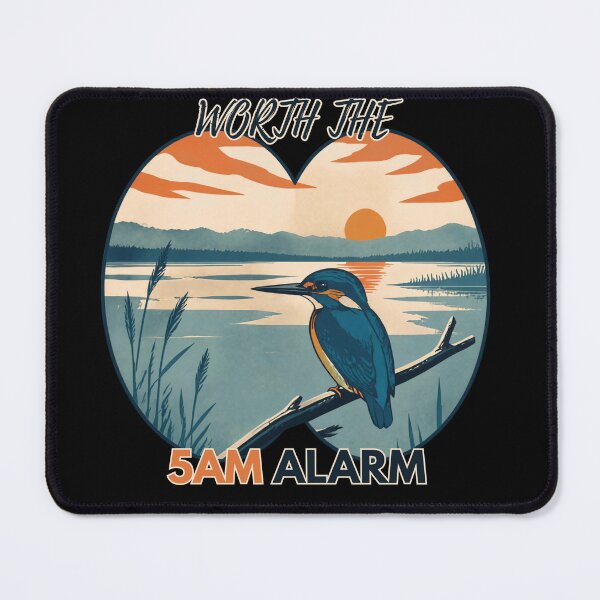 Item preview, Retro Kingfisher Birdwatching – Worth the 5AM Alarm designed and sold by FreePath-Move.