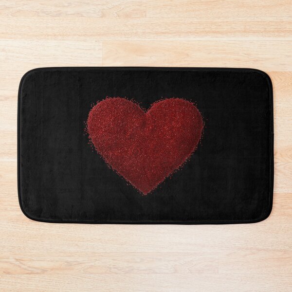 Item preview,  Sparkling Red Glitter Heart on Black Background  designed and sold by Creatby7030.