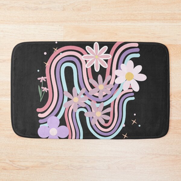 Item preview,  Retro Pastel Daisy Rainbow Waves | 70s Aesthetic Floral Pattern designed and sold by Noor22m.