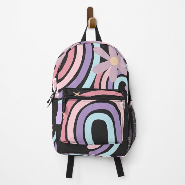Item preview, Retro Pastel Daisy Rainbow Waves | 70s Aesthetic Floral Pattern designed and sold by Aisha Reda.