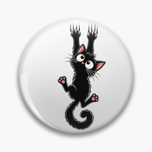 Item preview, Funny Black Cat Hanging On designed and sold by nininox.