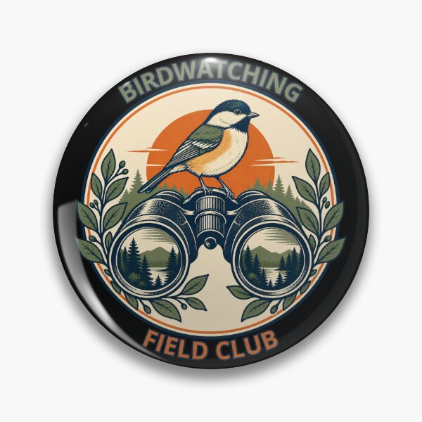 Item preview, Birdwatching Field Club – Retro Bird and Binoculars designed and sold by FreePath-Move.