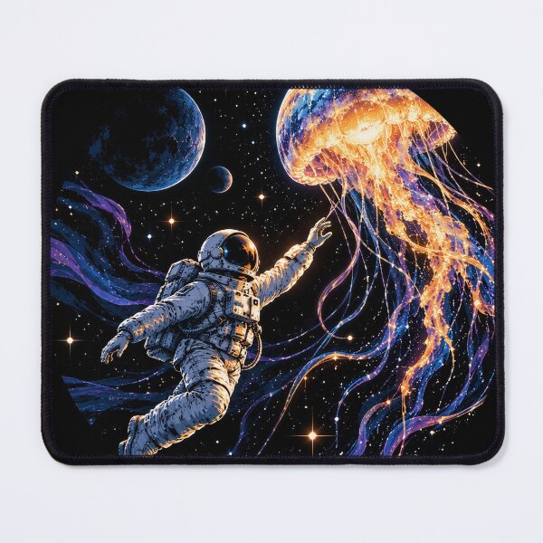 Item preview, Cosmic Encounter – Astronaut Meets a Space Creature designed and sold by apex.vibe.